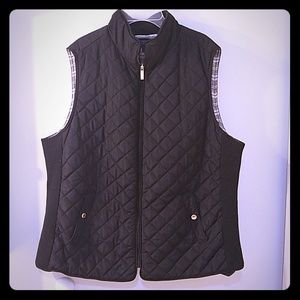 Jones & Co Quilted Black Vest